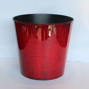 gardening and nursery hanging clear PP round antique red black stackable plastic pots