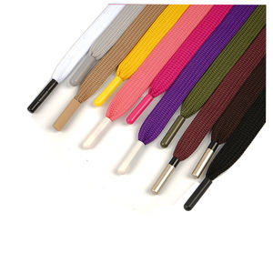 定制连帽衫绳批发平棉拉绳聚酯拉绳带金属尖端鞋带 - Product Image 3