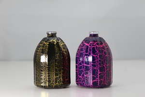 Flacon de parfum 50 ml, étiquette personnalisée rapide, flacon en verre violet craquelé rond et polygonal, flacon de parfum 50 ml pour hommes et femmes - Product Image 6