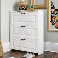AILICHEN Armoire à chaussures moderne en bois Économique Flip Bucket Porte-chaussures d'entrée Gain de place Maison Porte Rangement pour Salon MDF
