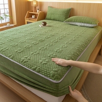 2023 nouveau lait polaire drap de lit épaissi doux couture housse de matelas trois pièces ensemble, hiver OPP sac literie 60 moderne