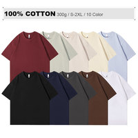 T-Shirt Personalizzata da Uomo di Alta Qualità 300G con Spalle Cadenti, Pesante, Stile Streetwear, 100% Cotone, Grafica Oversize, Lusso