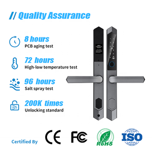 Serrure de porte à empreinte digitale en alliage d'aluminium Vertexis <span class=keywords><strong>DQ8</strong></span>, déverrouillage par clé, mot de passe, carte via Tuya Wi-Fi, étanche IP65, alarme anti-vandalisme, faible consommation - Product Image 5