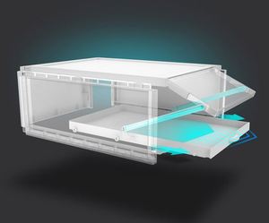 Organisateur de chaussures empilable en plastique, boîte de rangement pour chaussures en plastique transparente avec tiroir coulissant, organisateur de chaussures empilable en plastique - Product Image 6