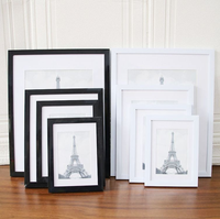 En stock, livraison rapide, cadre photo en bois noir de 6 pouces, pour mur ou table, cadre photo en MDF, décoration intérieure
