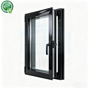 Ventana abatible de vidrio templado Marco de aleación de aluminio con pantalla magnética de acero inoxidable Cortina de persiana de apertura horizontal - Product Image 3