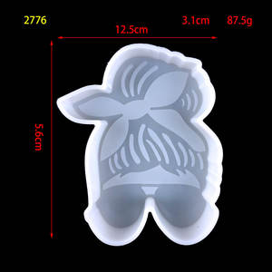 Moldes de fundición de resina hechos a mano para adornos decorativos DIY estilo Ins silicona DIY personaje vela molde 2776 - Product Image 1