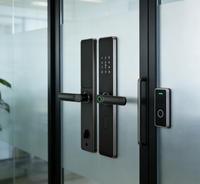 Cerraduras Inteligentes con Código IC y Contraseña Automática para Puertas de Madera, Aleación de Aluminio y Zinc, Timbre Integrado, Tuya TTlock, Puerta de Latón, Apartamentos, Hoteles
