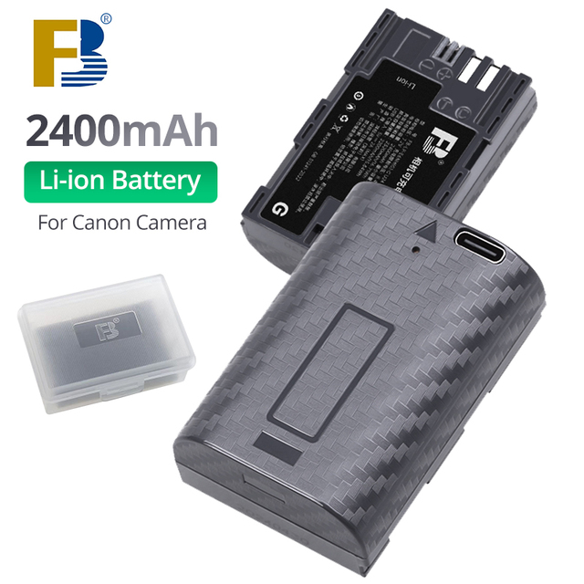FB LP-E6NH Camera Lithium Battery 2400MAH Type-C Port Direct Charge Camera Battery for Canon EOS R5 R6 90D 80D 70D 60D