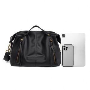 Sac fourre-tout rétro de style européen et américain pour femmes, sacs à bandoulière de marque de luxe, couleur unie, grande capacité, sac bandoulière - Product Image 6