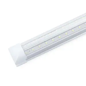 Indoor Lighting 40w 4ft 72W 8ft Led Shop Light V Shape T8 Integrated 8 Foot Led Tube Light Fixture For Garage Warehouse