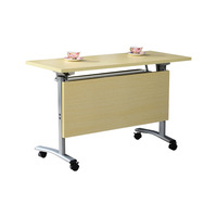 Bureau modulaire pliable double face en métal, table multifonctionnelle pour la formation du personnel et les réunions