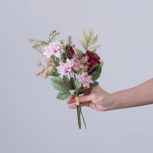 Ramo de Rosas Artificiales Saki Dahlia, Tela Tejida de Plástico, Decoración del Hogar, Accesorios para Bodas CF01262 - Product Image 2