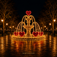 Lampe décorative élégante en forme de poteau lumineux, cadre métallique, guirlande lumineuse LED, CE RoHS IP65, pour ville, boulevard, place, éclairage photo, motif Saint-Valentin