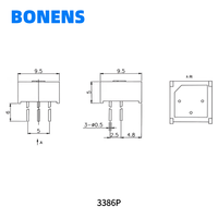 Potensiometer Trimmer Cermet Putaran Tunggal BONENS 3386P 10-5M 10%