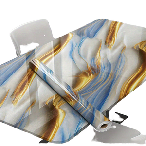 Modern Marble Wallpaper PVC Self-adhesive Decor <strong>Sticker</strong> for Dining Table Cabinet Waterproof <strong>Furniture</strong> Renovation Wall <strong>Sticker</strong> - Product Image 3