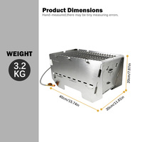 Grill pliant innovant en acier inoxydable avec structure à insert et étui de transport - Montage compact et sans outils