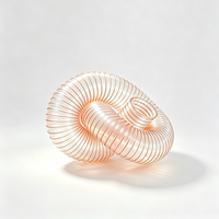Conduit de ventilation en PU transparent, tuyau d'aspiration renforcé de fil d'acier de 2,0 mm, tube en plastique ondulé en polyuréthane