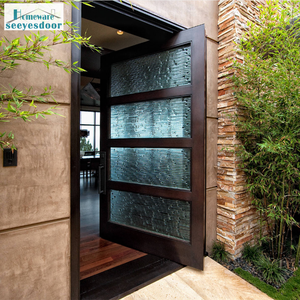 Seeyesdoor Thiết Kế Cửa Sổ Kính Cửa Gỗ Rắn Lối Vào Bên Ngoài Cửa Gỗ Cho Ngôi Nhà - Product Image 3