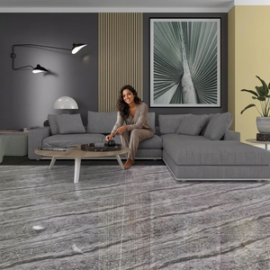 Porcelana gris de Brasil de doble carga, piedra sinterizada, losa grande brillante completamente esmaltada, baldosas de 600x1200, baldosas de cerámica para casa - Product Image 1