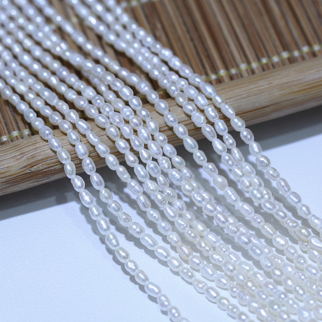 1.5-2mm Natural Mini Small Freshwater Pearl Beads Loose Rice Pearls Wholesale Freshwater Rice Pearls