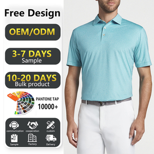 OEM Logo personnalisé Impression brodée sublimation séchage rapide coupe ample Performance polos de golf Camisas pour hommes - Product Image 1