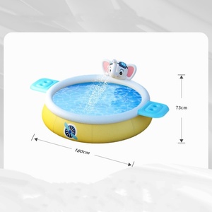 PVC Inflatable Elephant Swimming Pool for Kids 180 240 300 CM Yellow and Blue Colors Indoor and Outdoor Water Playing Fun - Product Image 2