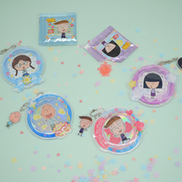 Permen Popping Chibi Maruko Berlisensi IP Kustom Grosir dengan Kotak Permen Mainan Blind Box dan Badge OEM