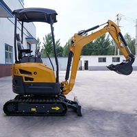 Mini-excavatrice sur chenilles de 2 tonnes avec moteur Kubota, norme EPA Euro 5, pour travaux de construction, de terrassement et agricoles, livraison gratuite