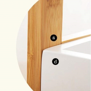 Meubles de salle de bain de bonne qualité, étagère de rangement à 3 niveaux en bambou avec plateau - Product Image 2