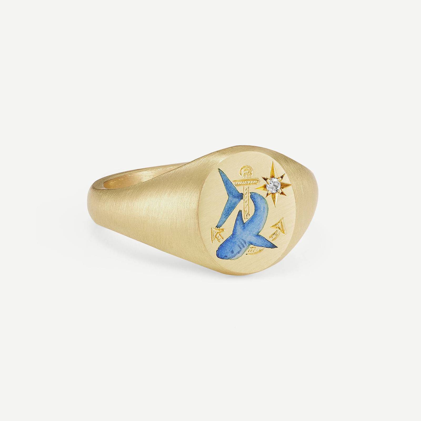 Anillo Tiburón Dorado