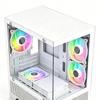 Boîtier PC Mini PC Gaming Tendance et Économique, Compatible M-ATX ITX, Supports de Ventilateurs, Refroidissement Liquide 240mm, Verre Trempé