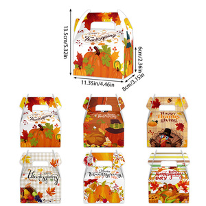 Boîte Cadeau en Gros Thème Automne Thanksgiving Citrouille 3D pour Bonbons et Snacks, Idéale pour la Décoration de Fêtes - Product Image 3