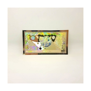 Étiquettes autocollantes holographiques 3D argentées laser anti-effraction avec filigrane, en feuille, en packs - Product Image 4