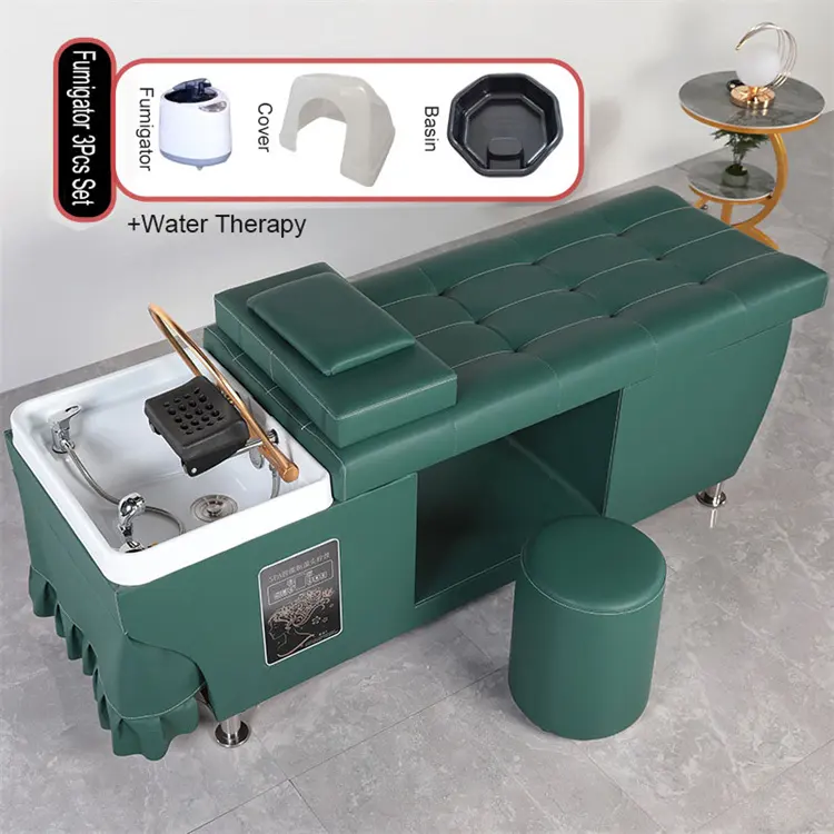 Multifunctional Beauty Salon Bed Hydrotherapy Circulating Chair Barber Shop Beauty Center Shampoo Hair Washing Bed