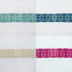 ขายตรงจากโรงงาน ลูกไม้ 20 สีพร้อมส่ง ลูกไม้โพลีเอสเตอร์สำหรับตกแต่งชายเสื้อและปลายแขนเสื้อ ลูกไม้ปักขอบ ขายส่ง - Product Image 3