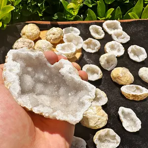 Wholesale Natural Healing Gemstone Carving Rough Raw Crystal Druzy Geode Carve For Home Decoration Gifts