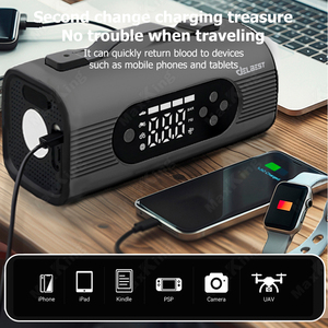 2025 thiết kế mới xe máy nhảy khởi động với máy nén khí pin lithium ngân hàng điện 23800mAh 2500A Kích thước đỉnh hiện tại 205*93mm - Product Image 5