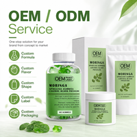 OEM Marque Privée Gummies Moringa Spiruline 60 Pièces Superaliment Végétal pour Antioxydants et Énergie