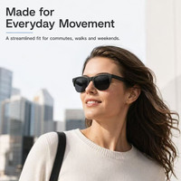Lunettes de soleil intelligentes F01, audio sans fil BT, appels, écouteurs pour sports de plein air, anti-UV, anti-lumière bleue, étanches, lunettes intelligentes