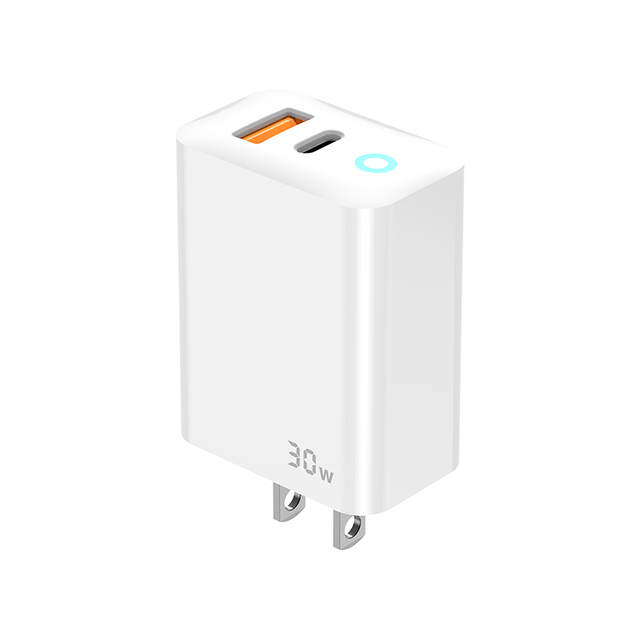 30W GaN PD PPS QC Fast Charger with OTP/OVP Protection USB-C & USB for Mobile Phones and Tablets