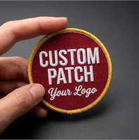 Logo 3D en relief, design personnalisé, petits patchs brodés en tissu, appliques à repasser pour vêtements, chapeaux