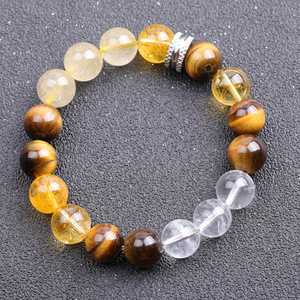 Venta al por mayor tendencia Original amarillo Ojo de Tigre citrino con cuentas Vintage religioso geométrico regalo de <span class=keywords><strong>boda</strong></span> pulsera <span class=keywords><strong>para</strong></span> parejas hombres mujeres - Product Image 6