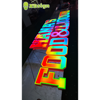 Lettres lumineuses LED dynamiques personnalisées à couleurs magiques, certifiées CE, IPx7, en acrylique lisse, avec contrôle Bluetooth, pour publicité automobile