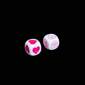 Acrylique 20mm D6 2 pièces par ensemble coins arrondis Couple <span class=keywords><strong>Action</strong></span> dés jeu de dés dés personnalisé dés - Product Image 6