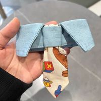 Mignon, doux, écologique, 100% polyester, imprimé, bleu tendance, de haute qualité, accessoires pour chien, bavoir, cravate, écharpe, collier, bandana, protège-salive