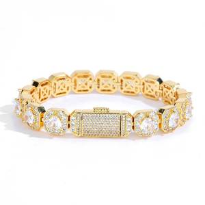 Accesorios, Pulsera de Zirconia Cúbica de 10 mm, Estilo Rock Sugar, Pulsera Hip Hop para Hombre, Accesorios Tanjing - Product Image 5