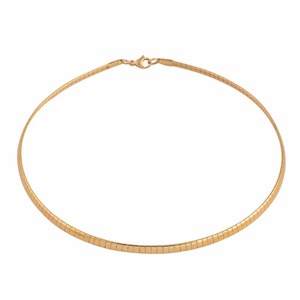 Collier ras du cou en acier inoxydable plaqué or pour femmes et hommes, chaîne serpent plate, bijoux de mode classiques à porter autour du cou - Product Image 2