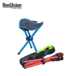 Mini trípode ligero para senderismo para niños, taburete de Metal de acero plegable de tres patas para pesca al aire libre, silla de playa