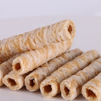 Nouveauté Crème de coco Biscuit Sweet Egg Roll Snack rempli d'amidon emballé dans une boîte et des gaufrettes certifiées casher